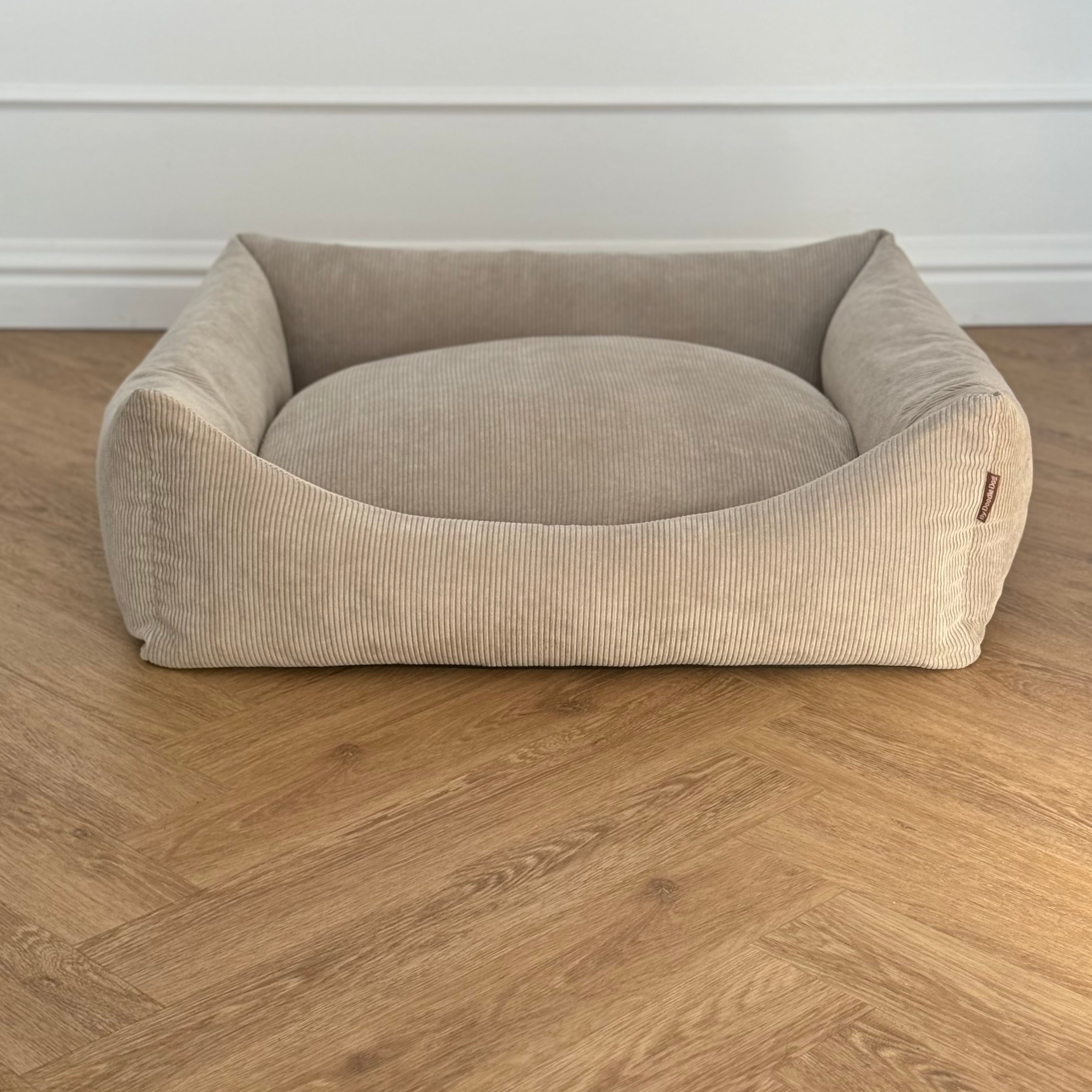 Bjørk Hundekurven Beige Smal Fløjl