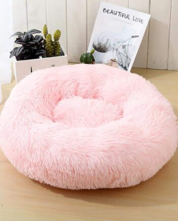 Blød Beroligende Donut Hundeseng Mange Farver Pink