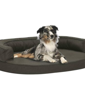 Ergonomisk Hundeseng  Hør Look Mørkegrå
