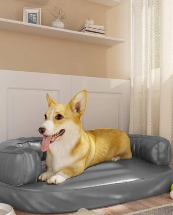 Ergonomisk Hundeseng Kunstlæder  Grå