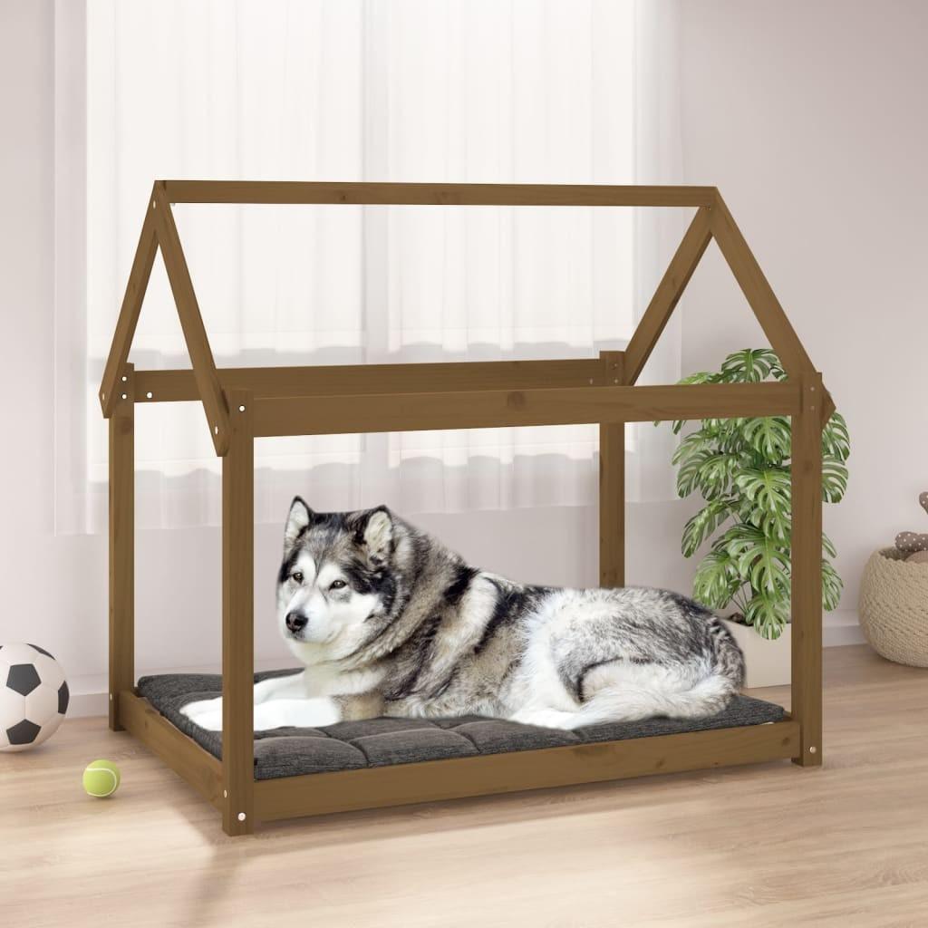 Hundeseng Massivt Fyrretræ 111   100 Gyldenbrun