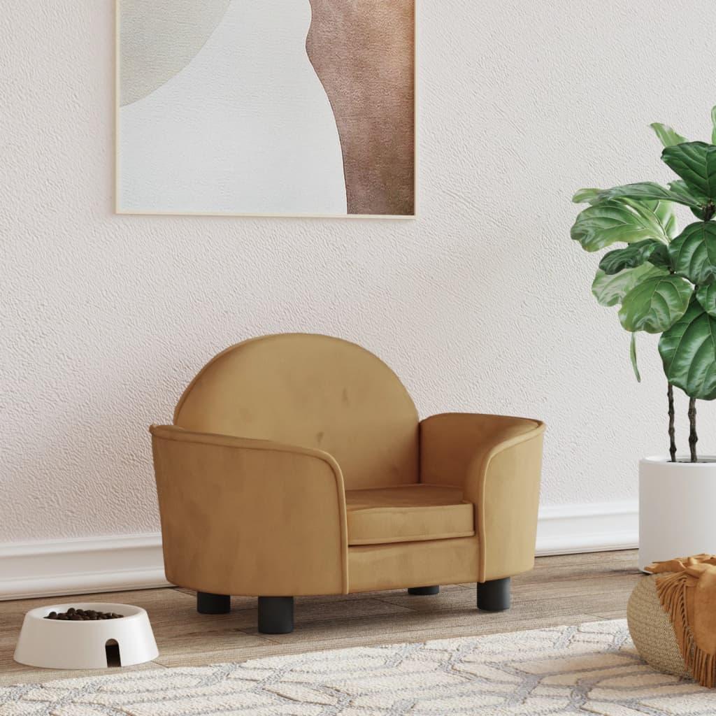 Hundesofa Velour Brun
