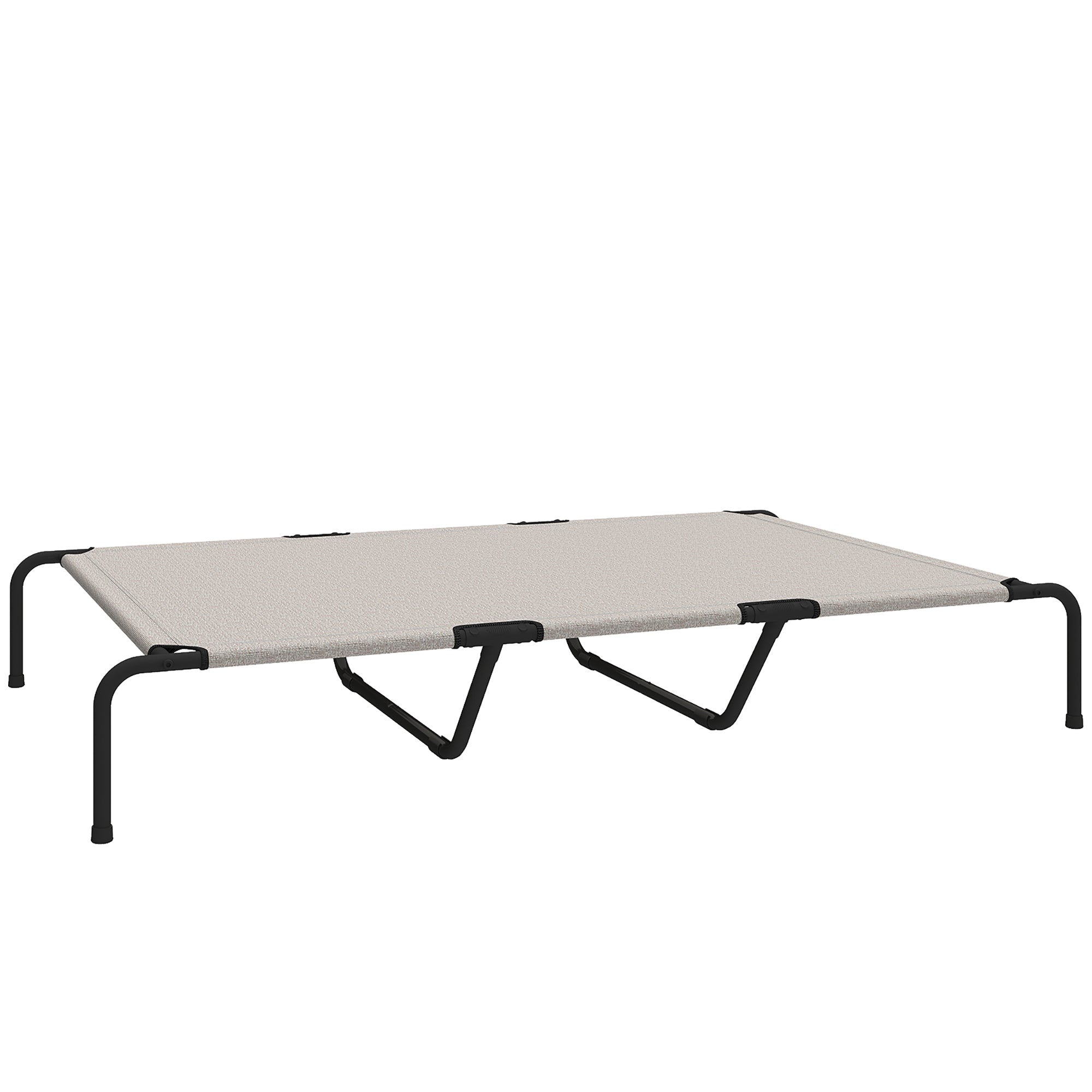 Udendørs Hundeseng Hævet Hundeseng Til Store Hunde Med Stålramme åndbart Netstof 152x94x23 Beige
