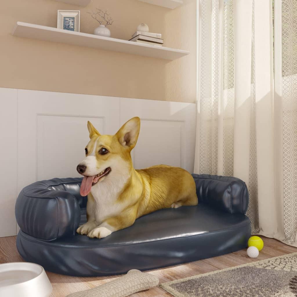 Ergonomisk Hundeseng  Skum Kunstlæder Mørkeblå