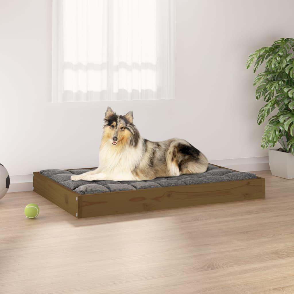 Hundeseng Massivt Fyrretræ   Gyldenbrun