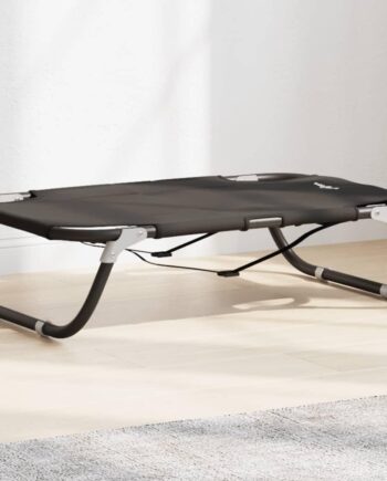 Foldbar Hundeseng Oxfordstof Med Stålstel Antracitgrå
