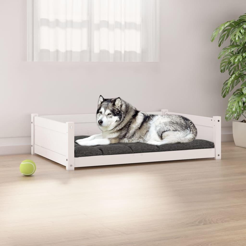 Hundeseng Massivt Fyrretræ 105 Hvid