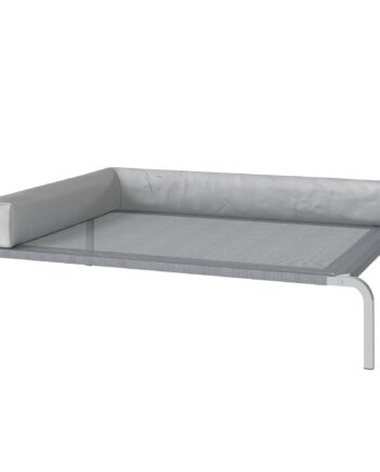 Udendørs Hundeseng Hævet Hundeseng Til Mellemstore Hunde Med Formet Hynde 110x75x30cm Lysegrå